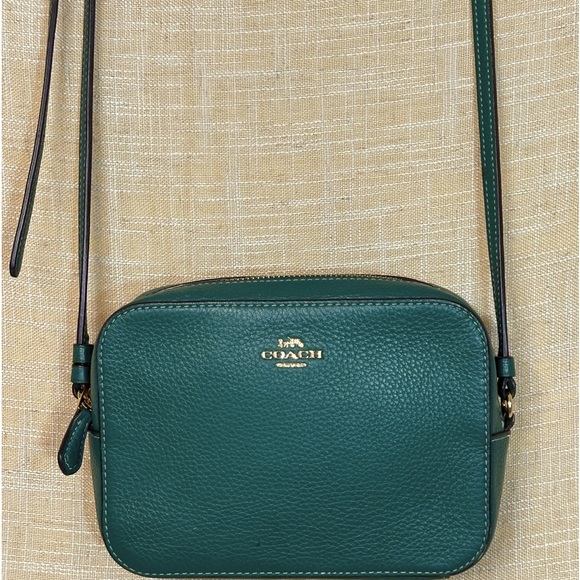 COACH Box Crossbody Bag In Pebble Leather Bright Jade $250 MSRP - Picture 6 of 13